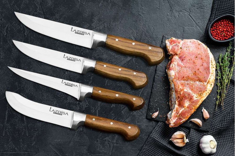 Lazbisa Mutfak Bıçak Seti 4'Lü ( Mutfak Bıçak 1-2 Sıyırma - Yüzme )