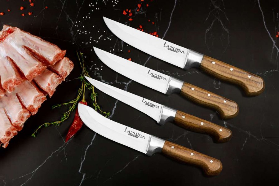 Lazbisa Mutfak Bıçak Seti 4'Lü ( Mutfak Bıçak 1-2 Sıyırma - Yüzme )