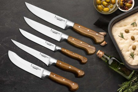 Lazbisa Mutfak Bıçak Seti 5'Li (Yüzme - Sıyırma - Mutfak Bıçağı 0-1-2)