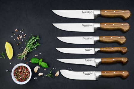 Lazbisa Mutfak Bıçak Seti 6'Lı Set ( Mutfak Bıçak No: 0-1-2-3 -Yüzme-Sıyırma)