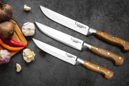 Lazbisa Mutfak Bıçak Seti Sebze Bıçağı 3'Lü Set ( No: 1-2-3 )