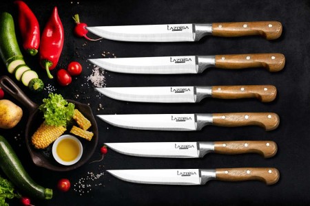Lazbisa Mutfak Bıçak Seti Sebze Bıçağı 6' Lı Set ( No: 1-2-3 )