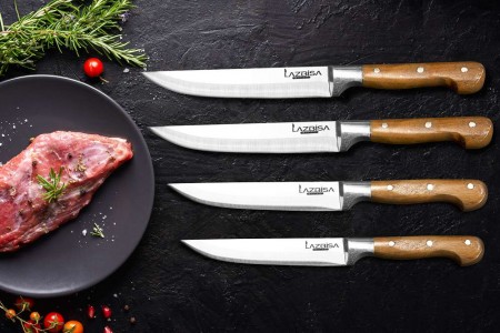 Lazbisa Mutfak Bıçak Seti Sebze Bıçağı 4'Lü Set ( No:1-2-3-3)