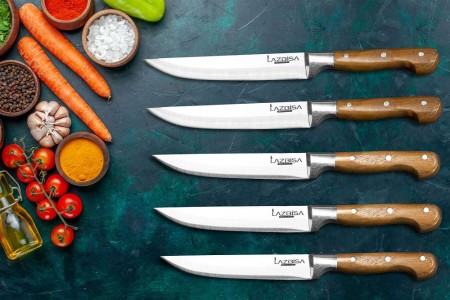 Lazbisa Mutfak Bıçak Seti Sebze Bıçağı 5'Li Set ( No:1-2-2-3-3)