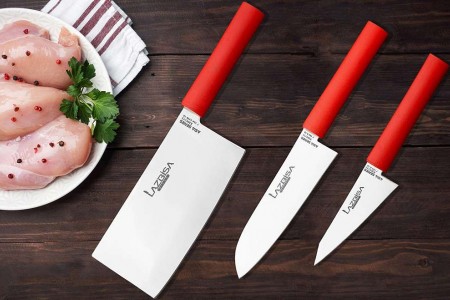 Lazbisa Asia Serisi Mutfak Bıçak Seti Şef Bıçağı (3 Parça)