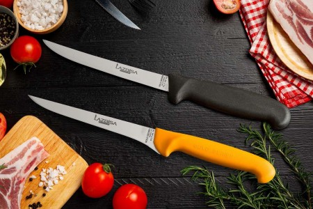 Lazbisa Mutfak Bıçak Seti Fileto Steak Bıçağı 2'Li Gold ve Black Serisi
