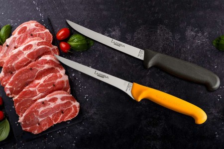 Lazbisa Mutfak Bıçak Seti Fileto Steak Bıçağı 2'Li Gold ve Black Serisi
