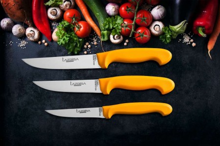 Lazbisa Mutfak Bıçağı Gold Serisi 3'Lü Set 
