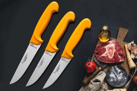 Lazbisa Mutfak Bıçak 3'lü Set (Gold Serisi)