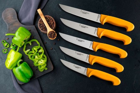 Lazbisa Mutfak Bıçak 5'Li Seti Gold Serisi  