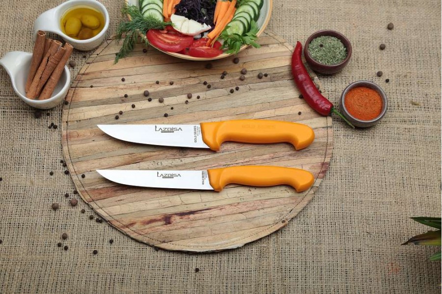Lazbisa Mutfak Bıçak Seti 2'Li (Gold Serisi Profesyonel Mutfak Set)
