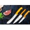 Lazbisa Gold Profesyonel Mutfak Bıçak Seti Et Ekmek Şef Doğrama Bıçağı (3'lü Set)