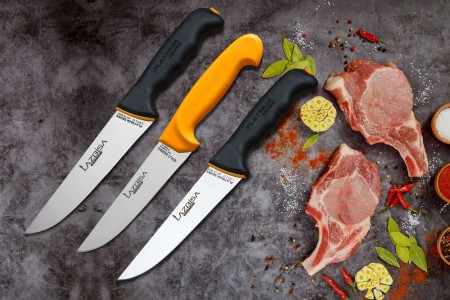 Lazbisa Mutfak Bıçak Seti Platinum - Gold 3'Lü Set