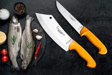 Lazbisa Mutfak Bıçak Seti Gold Serisi 2'li Set