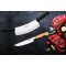 Lazbisa Mutfak Bıçak Seti Çift Tutma Et Kıyma Satırı (25 cm) ve Ahşap Sap Mutfak Bıçağı 2'Li Set