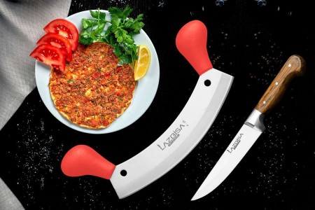 Lazbisa Mutfak Bıçak Seti Pizza Satırı - Mutfak Bıçağı No:1 (2'Li Set)