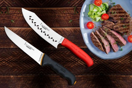 Lazbisa Mutfak Bıçak Seti Platinum - Gold Serisi Şef Bıçağı (2'Li Set)