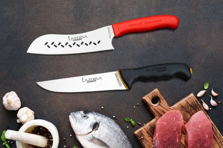 Lazbisa Mutfak Bıçak Seti Platinum  - Gold Serisi Mutfak Şef Bıçağı (2'Li Set)