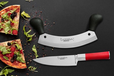 Lazbisa Mutfak Bıçak Seti Et Kıyma Zırh Red Craft Şef Bıçağı 2'Li Set