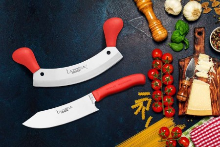 Lazbisa Mutfak Bıçak Seti Et Kıyma Sebze Börek Satırı - Şef Bıçağı