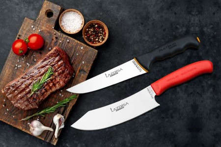 Lazbisa Mutfak Bıçak Seti Platinum - Gold Serisi Şef Bıçağı (2'Li Set)