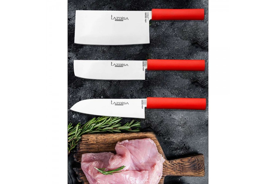 Lazbisa Asia Serisi Mutfak Bıçak Seti Şef Bıçağı (6 Parça)