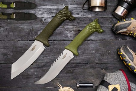 Lazbisa Outdoor Bıçak Seti Çakı Kamp Bıçağı El Yapımı 2'li Set (Kılıf Hediyeli)