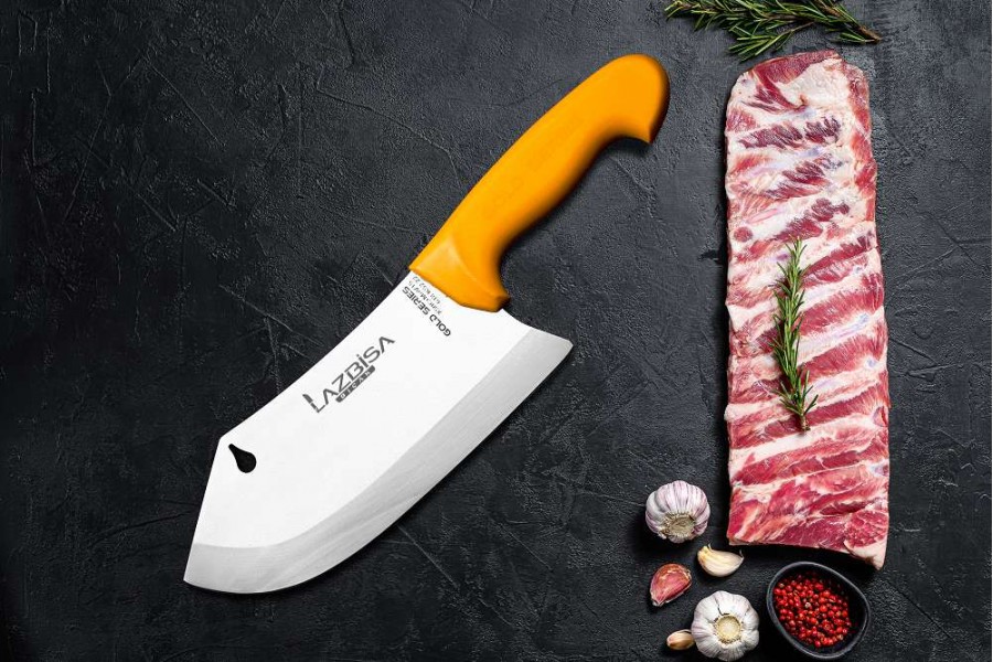 Lazbisa Mutfak Bıçağı Seti Et Kemik Satır Gold Serisi