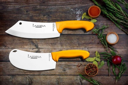 Lazbisa Mutfak Bıçak Satır 2'Li Set (Gold Serisi)