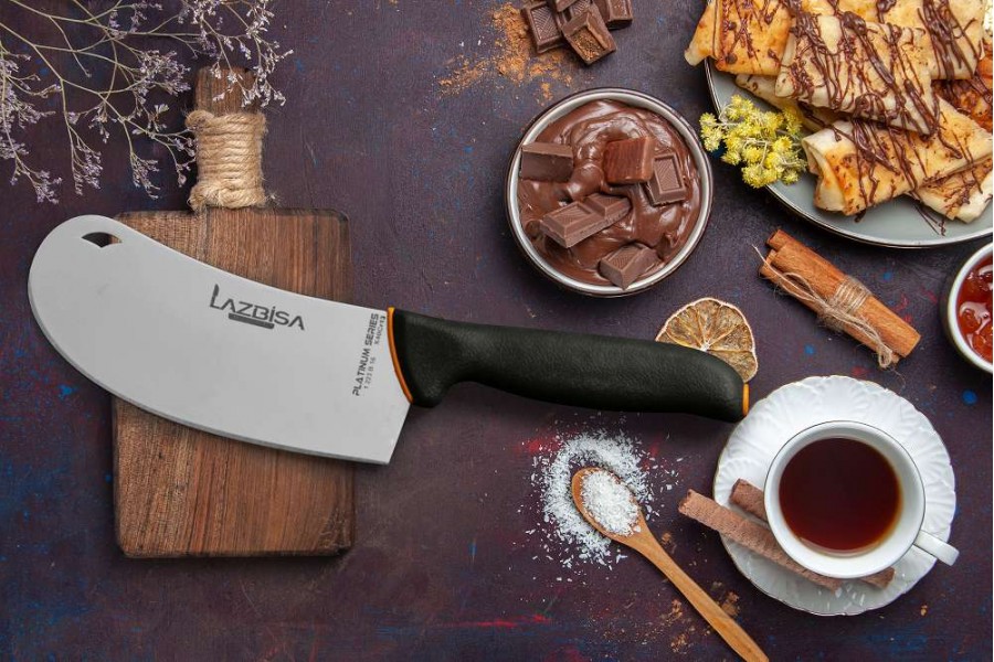 Lazbisa Mutfak Bıçağı Pide Börek Kesici Satır Platinum Serisi