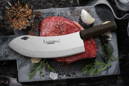 Lazbisa Mutfak Zırh Satır Kıyma Bıçağı (34 Cm) 