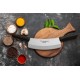 Lazbisa Mutfak Bıçağı Çift Tutma Zırh Kıyma Satırı (20 cm)