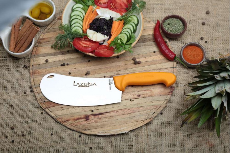 Lazbisa Mutfak Bıçağı Gold Serisi Satır (Pide Bıçağı)