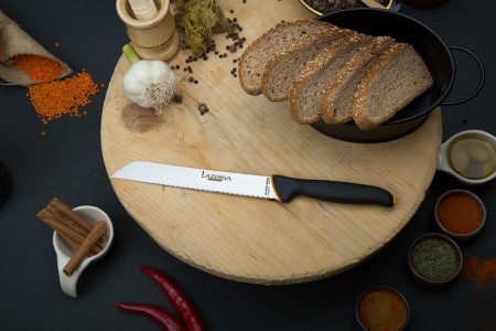 Lazbisa Mutfak Tırtıklı Ekmek Bıçağı Platinum Serisi