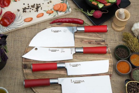 Lazbisa Mutfak Bıçak 4 'Lü Set Red Craft Serisi