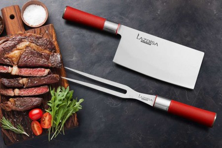Lazbisa Mutfak Bıçak 2'Li Set Red Craft Serisi