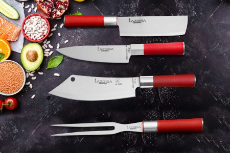 Lazbisa Mutfak Bıçak 4 'Lü Set Red Craft Serisi