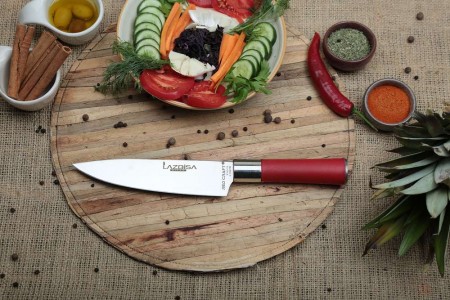 Lazbisa Mutfak Şef Bıçağı Red Craft Serisi ( No:2 )