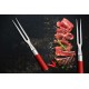 Lazbisa Mutfak Şef Bıçağı Et Servis Şef Uzun Çatal ( Red Craft Serisi)