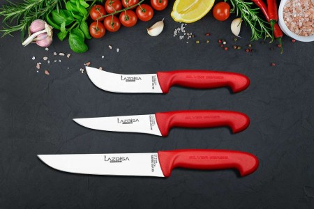 Lazbisa Mutfak Bıçağı 3'Lü Set - Silver Serisi