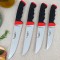 Soft Grip 4 Parça Mutfak Bıçak Seti Et Ekmek Sebze Meyve Bıçak ( No: 0-1-2-3 )  ( ABS Kaymaz Sap )