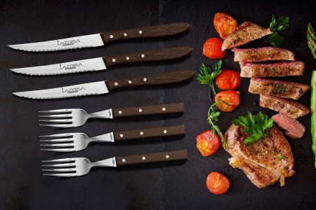 Lazbisa Mutfak Steak Çatal Bıçak 6'Lı Set